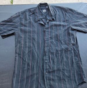 Point Zero Y2K Striped Button Up Shirt